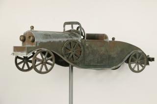 Appraisal: AUTOMOBILE WEATHERVANE Copper Automobile Form Weathervane three dimensional copy of