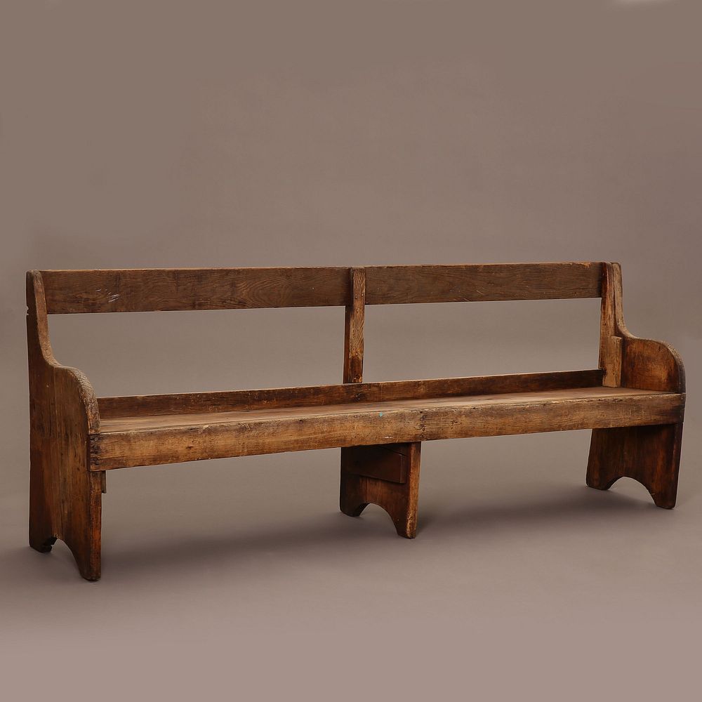 Appraisal: New Mexico Wooden Banco Bench ca New Mexico Wooden Banco