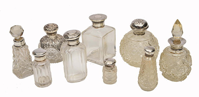 Appraisal: A GROUP OF NINE VARIOUS VICTORIAN AND LATER CUT GLASS