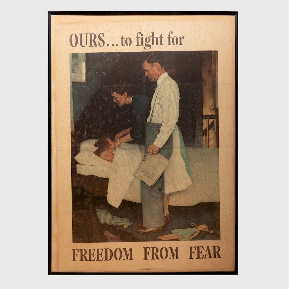 Appraisal: Norman Rockwell - The Four Freedoms Four lithographic posters with