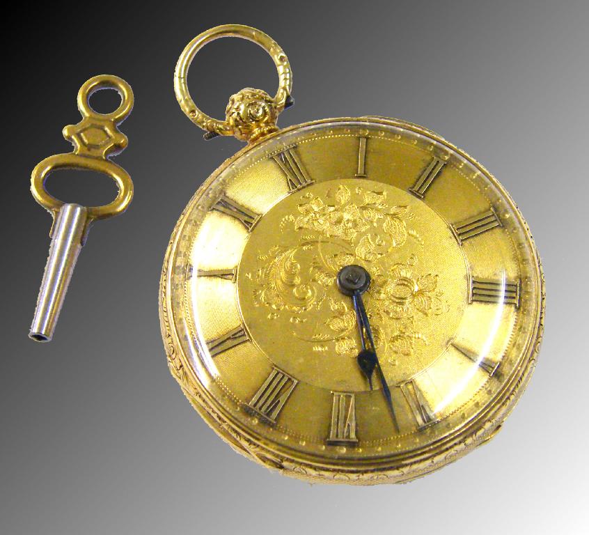 Appraisal: th century ct fusee lever pocket watch hallmarked London the