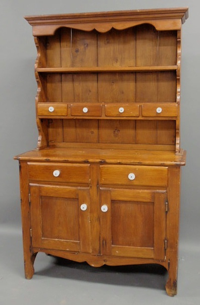 Appraisal: Pine open Dutch cupboard h x w x d