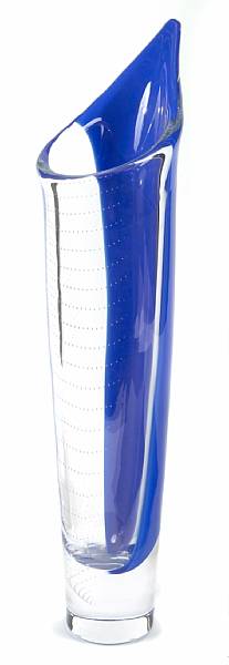 Appraisal: A Kosta Boda tall glass vase with internal decoration inscribed