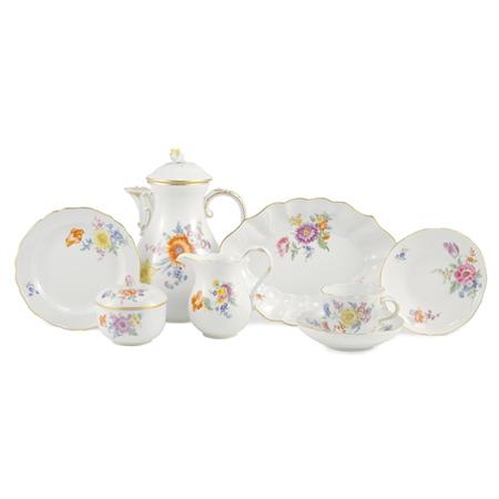 Appraisal: Meissen Floral Decorated Porcelain Tea Service Estimate -