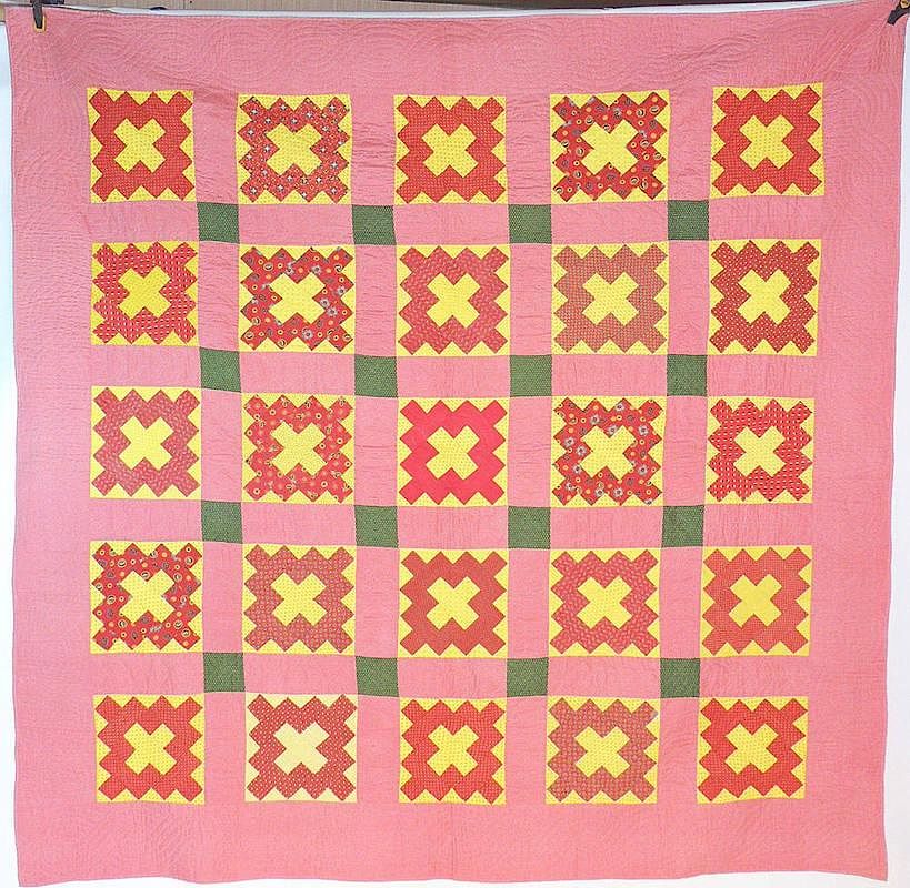 Appraisal: Pennsylvania Patchwork Quilt Circa x Condition In excellent condition