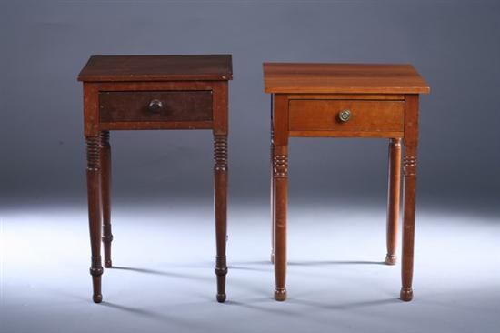 Appraisal: TWO AMERICAN SHERATON COUNTRY SIDE TABLES Early th century one