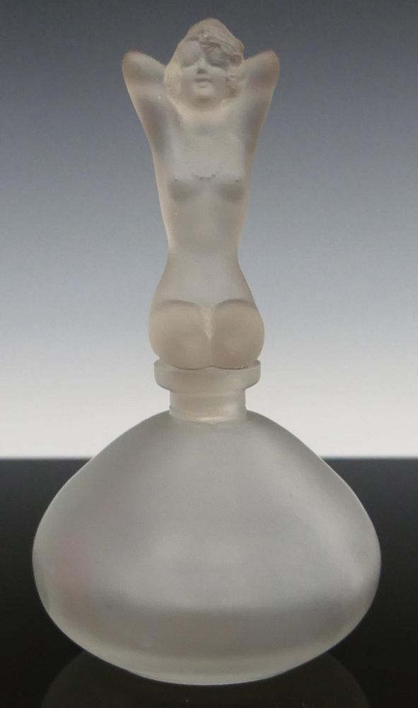 Appraisal: LOVELY NUDE FROSTED PERFUME MANNER OF LALIQUE Measures tall nude