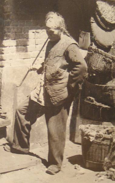 Appraisal: Anrold Genthe Chinese Man Smoking San Francisco s Gelatin silver