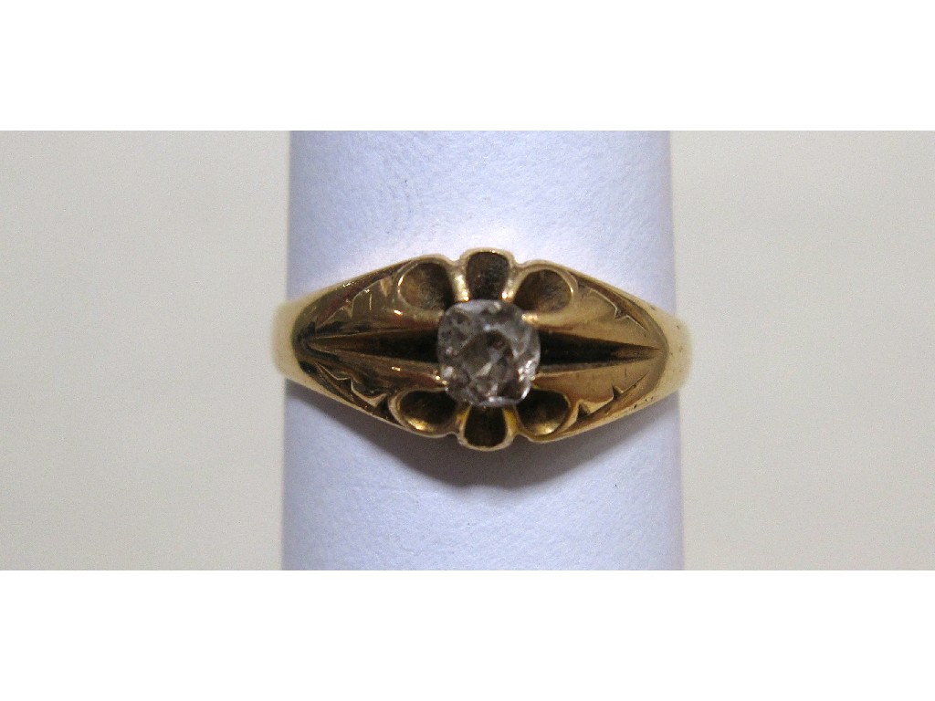 Appraisal: Victorian ct gold rose cut diamond solitaire ring