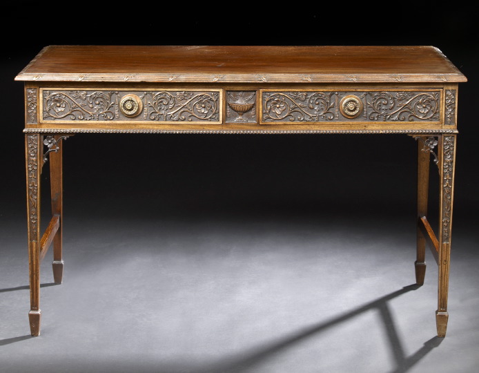 Appraisal: Edwardian Mahogany Writing Table ca in the Adam taste the