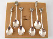 Appraisal: A set of six plated Opus Collection teaspoons with all