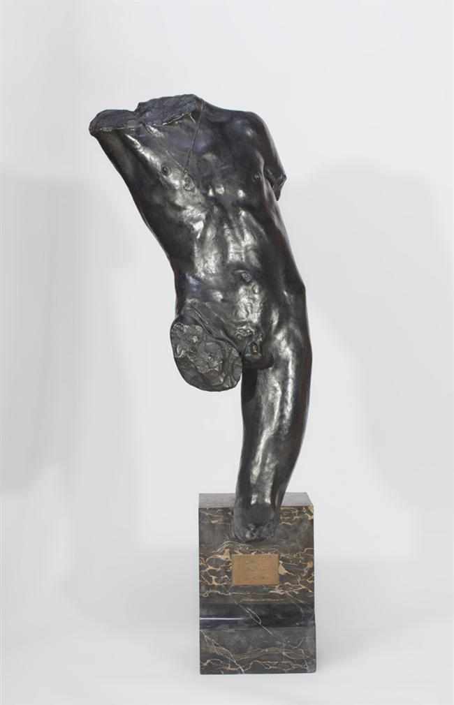 Appraisal: ALFREDO PINA Italian - ''Torse d'Adolescent'' bronze with black patina