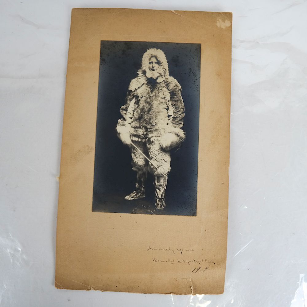 Appraisal: Arctic Explorer Donald Macmillan Photo Autograph Mounted autographed photo of