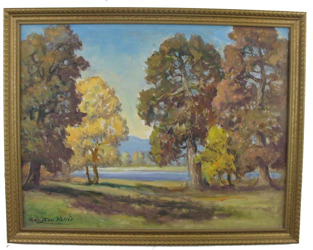 Appraisal: CLYDE LEON KELLER OIL ON CANVAS BOARD Oregon - Autumn