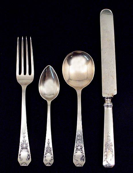 Appraisal: A sterling flatware set with caseWhiting Mfg Co Providence RIMadam