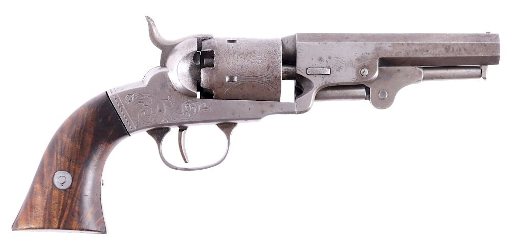 Appraisal: Bacon MFG st Mod Factory Engraved Cal Revolver For bidding