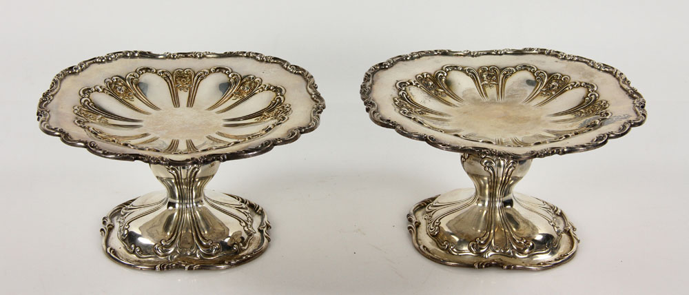 Appraisal: - Pr Gorham Sterling Compotes Pair of Gorham sterling compotes