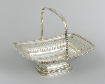 Appraisal: A George III Sterling Silver Basket Possibly Made by William