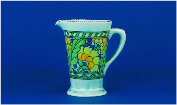 Appraisal: Crown Ducal Jug Decorated by Charlotte Rhead with flowers and