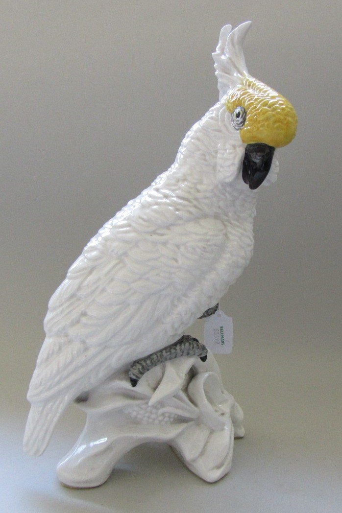 Appraisal: A Crown Staffordshire porcelain cockatoo by J T Jones modelled