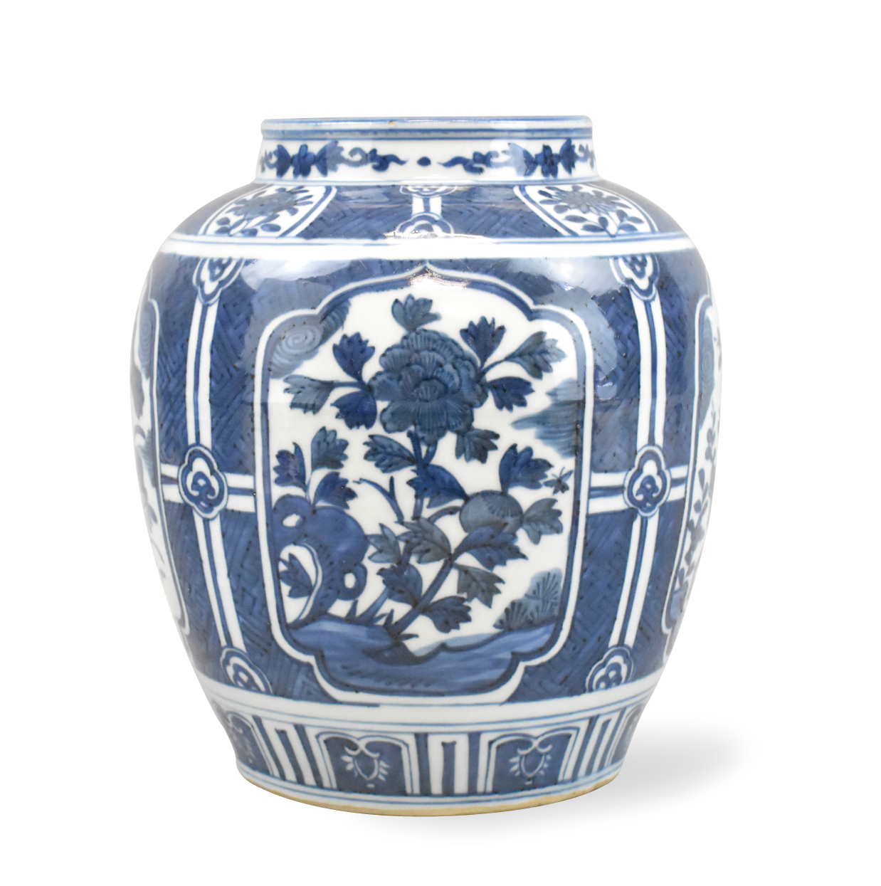 Appraisal: A Chinese blue and white jar Wanli Mark but dating