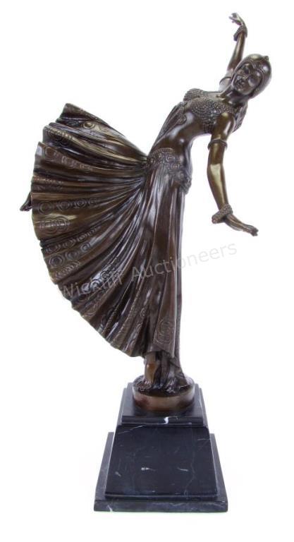 Appraisal: After Dimitri Haralamb Chiparus Romania France - Art Deco bronze