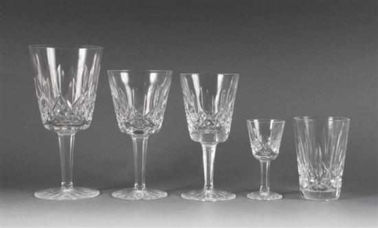 Appraisal: Waterford crystal -piece partial stem service comprising water goblets wine