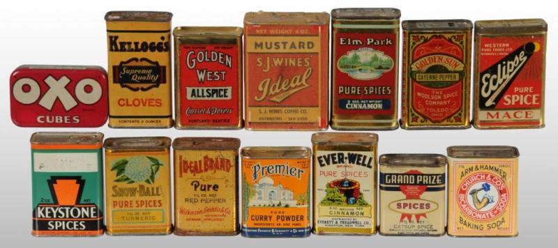 Appraisal: Lot of Spice Tins Description Includes several hard-to-find tins All