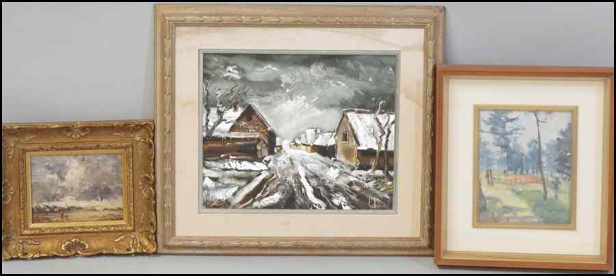 Appraisal: COLLECTION OF OIL PAINTINGS '' x '' signed ''Constable'' LL