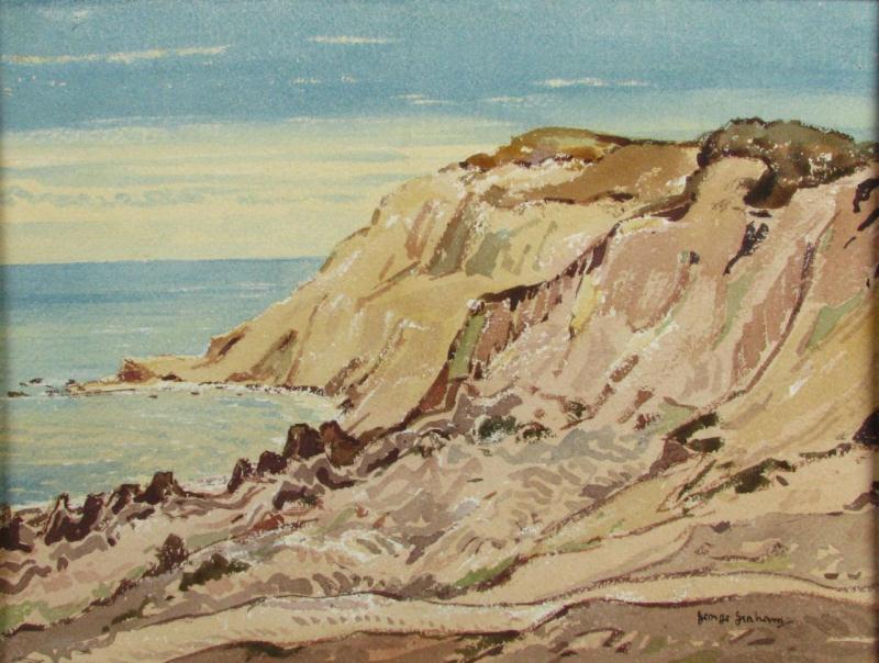 Appraisal: George Graham UK - x Watercolor signed lower right cliffs