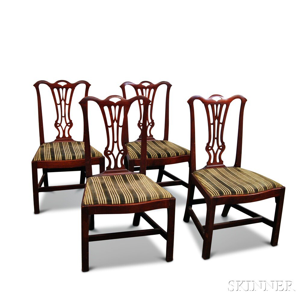 Appraisal: Set of Four George III Mahogany Side Chairs England th