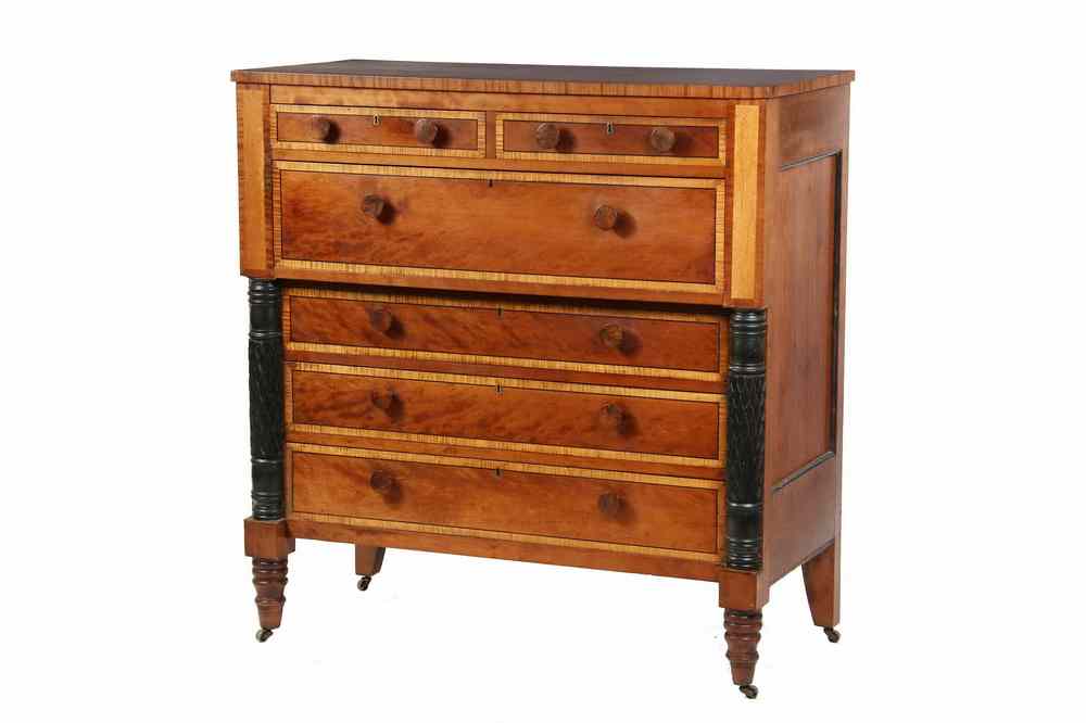 Appraisal: GENT'S CHEST - Ca - classical mixed hardwood gent's chest