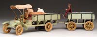 Appraisal: EARLY BING TRUCK WITH TRAILER This fine early automotive vehicle