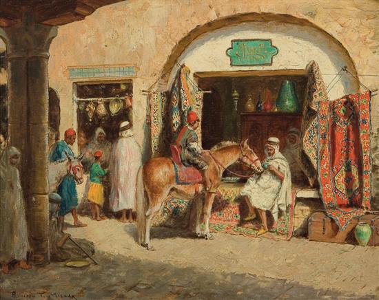 Appraisal: ADDISON THOMAS MILLAR American - In the Market The Rug