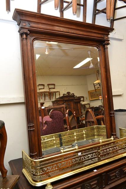 Appraisal: FRENCH WALNUT FRAMED WALL MIRROR