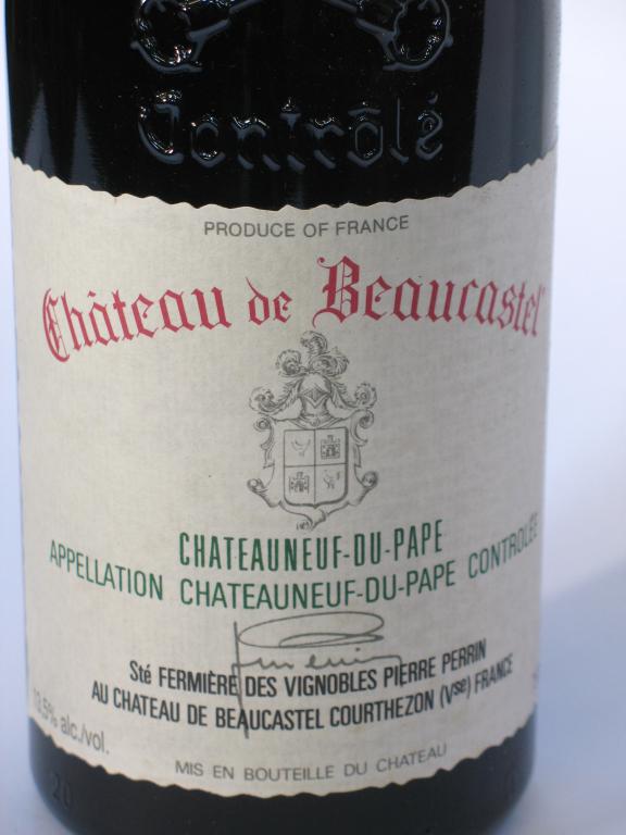 Appraisal: EIGHT BOTTLES OF CHATEAU BEAUCASTEL CHATEAU NEUF DU PAPE -