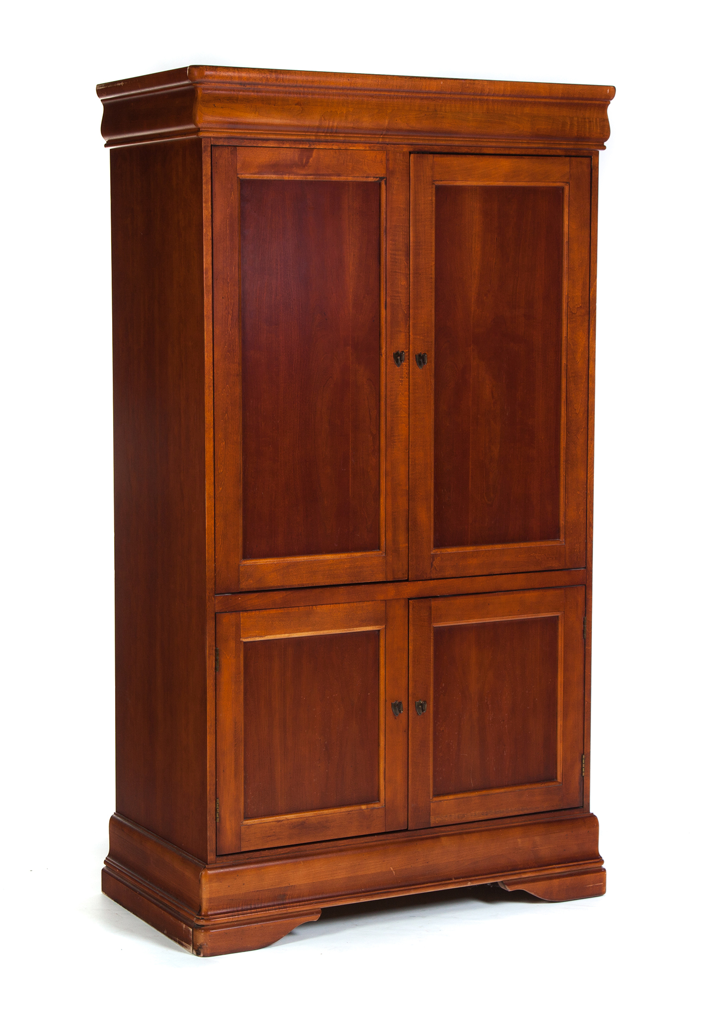 Appraisal: AMERICAN ENTERTAINMENT CENTER Late th century mixed woods Wardrobe form