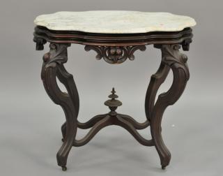 Appraisal: Victorian shaped marble top table ht in top x Victorian