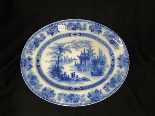 Appraisal: Royal Doulton Flow Blue Ironstone Platter oval x excellent