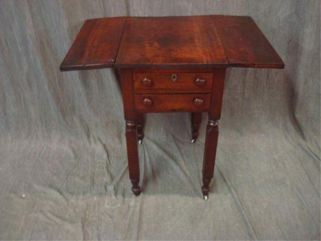 Appraisal: Empire th Cent Drop-leaf Drawer End Table From a Lexington