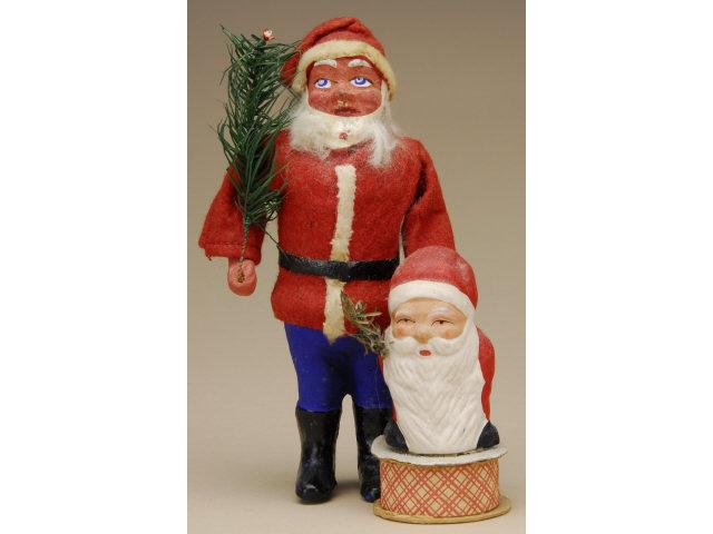 Appraisal: Lot Two Santa Candy Containers Germany ca both painted and