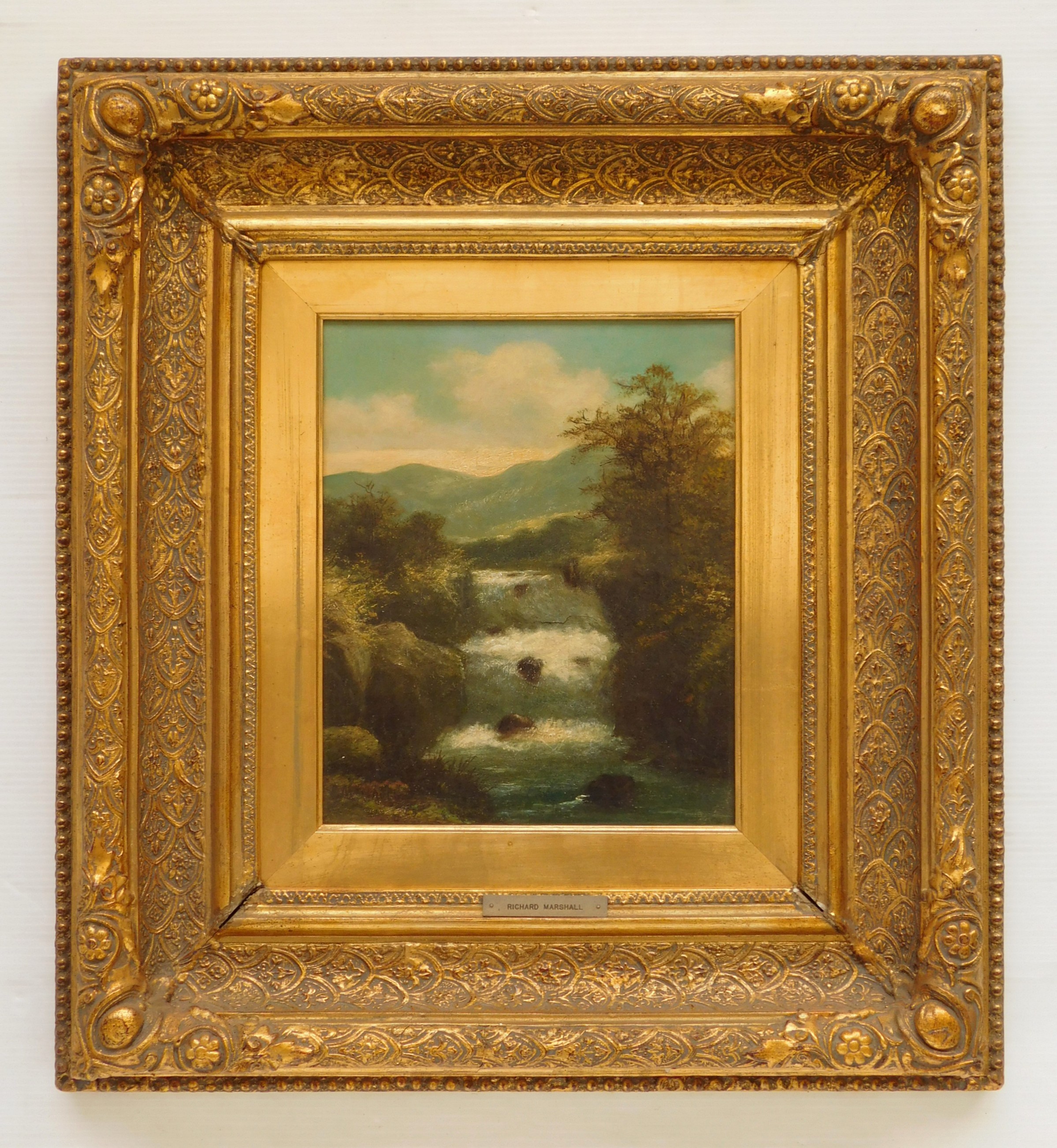 Appraisal: Richard Marshall British th c Landscape with Waterfalls- oil on