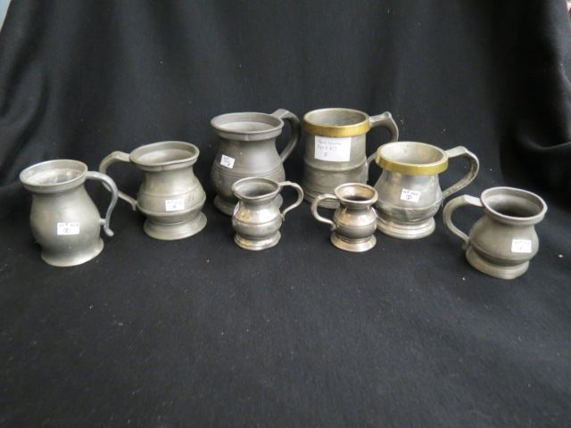 Appraisal: Pewter Measures various sizes some early examples up to half