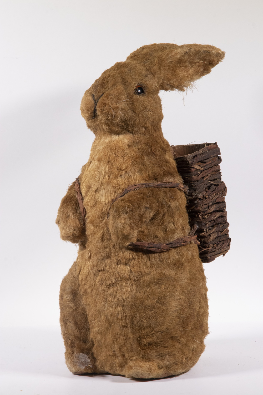 Appraisal: RABBIT WITH PACK BASKET MERCHANDISING FIGURE Vintage Standing Easter Bunny