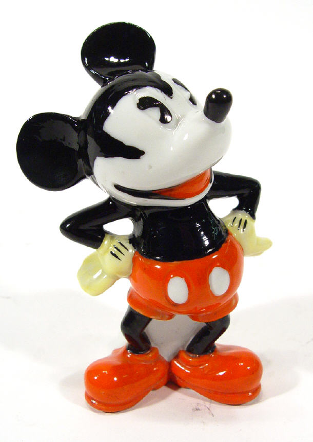 Appraisal: Hand painted Walt Disney porcelain toothbrush holder modelled as Mickey