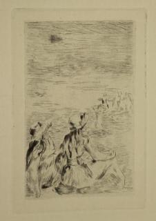 Appraisal: RENOIR Pierre-Auguste Sur la plage Berneval Etching on laid paper