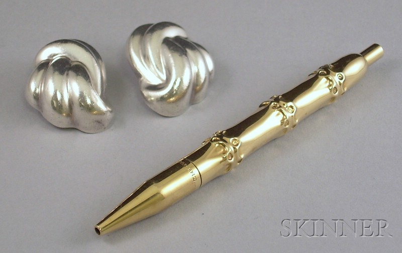 Appraisal: Two Tiffany Jewelry Items a kt gold pen total dwt