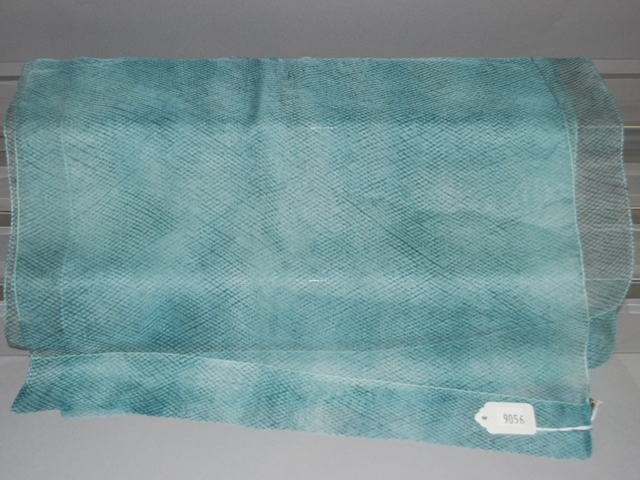 Appraisal: Blue green small diamond print silk scarf - no label