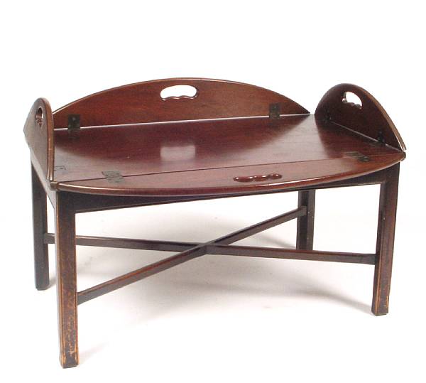 Appraisal: A George III style mahogany butler's tray on stand height