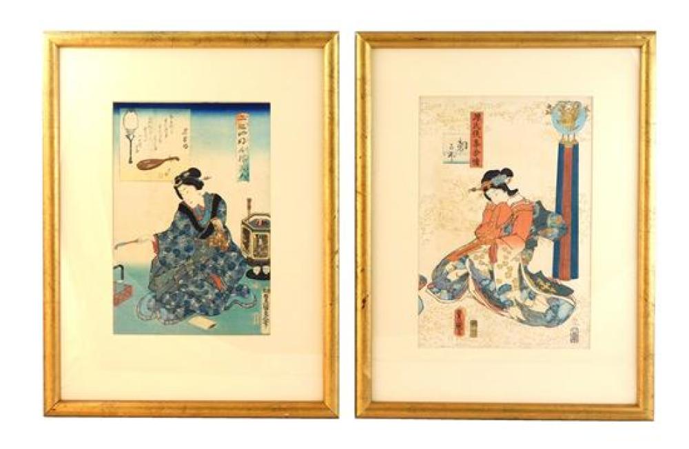 Appraisal: ASIAN Utagawa Kunisada aka Toyokuni III Japanese - two color